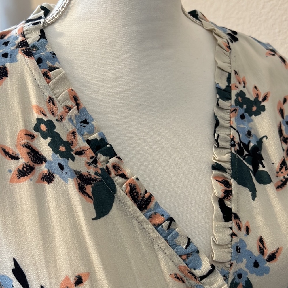 Lucky Brand Floral Baby Doll Blouse - Picture 8 of 12